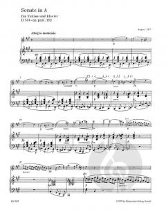 Sonate für Violine und Klavier D 574 op. post.162 von Franz Schubert im Alle Noten Shop kaufen
