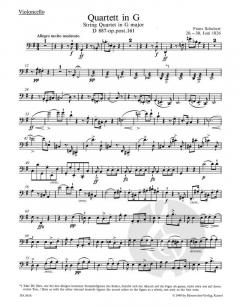 Streichquartett D 887 op. post.161 von Franz Schubert im Alle Noten Shop kaufen (Stimmensatz)