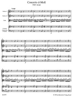 Concerto d-Moll TWV 43:d2 von Georg Philipp Telemann (Download) 