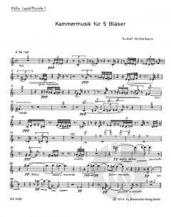 Kammermusik für fünf Bläser (Rudolf Kelterborn) 