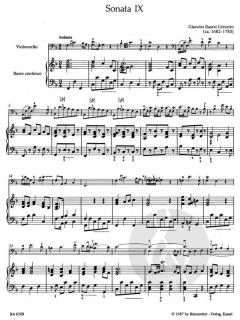 2 Sonaten Nr. 5 und 9 aus op. 2 von Giacomo Basevi Cervetto für Violoncello und Basso continuo oder 2 Violoncelli im Alle Noten Shop kaufen