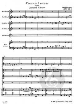 Canzone über ein französisches Lied (Samuel Scheidt) 