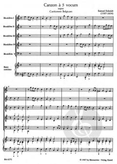 Canzone über ein belgisches Lied (Samuel Scheidt) 