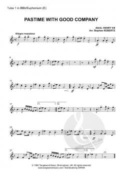 Pastime With Good Company (For Brass Quintet Or Larger Ensemble) 