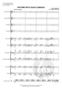 Pastime With Good Company (For Brass Quintet Or Larger Ensemble) 