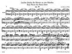 Leichte Stücke für Klavier zu vier Händen op. 10 von Carl Maria von Weber im Alle Noten Shop kaufen