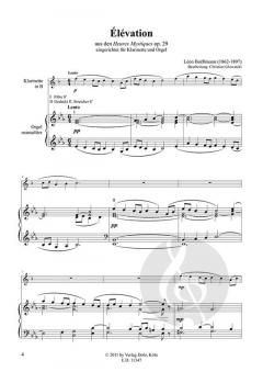 Élévation (aus den Heures Mystiques) von Leon Boellmann für Klarinette und Orgel (eingerichtet von Christian Glowatzki) im Alle Noten Shop kaufen