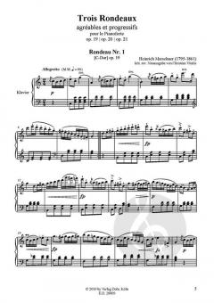 Trois Rondeaux agréables et progressifs op. 19-21 von Heinrich Marschner 