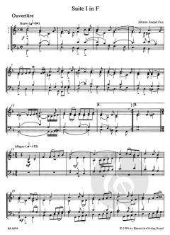 Suiten und Tanzsätze zu 4 Stimmen (Johann Joseph Fux) 