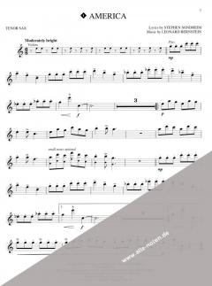 West Side Story for Tenor Sax von Leonard Bernstein 