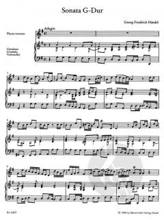 Sonate G-Dur für Flöte und Basso continuo HWV deest von Georg Friedrich Händel im Alle Noten Shop kaufen