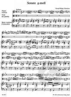 Sonate für Flöte, Viola (Viola da gamba) und Basso continuo TWV 42:g7 (Georg Philipp Telemann) 