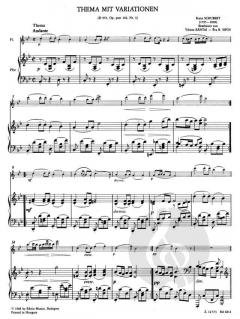 Thema mit Variationen für Flöte und Klavier op. post.142/3 von Franz Schubert im Alle Noten Shop kaufen