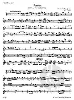 Triosonate für zwei Flöten und Basso continuo von Johann Joachim Quantz im Alle Noten Shop kaufen