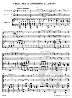 Trois Duos de Mendelssohn et Lachner von Theobald Böhm 