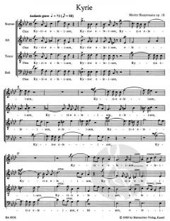 Messe für Solostimmen und Chor op.18 (Moritz Hauptmann) 