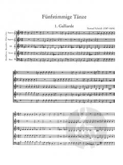 Fünfstimmige Tänze, für Streicher oder Bläser (Samuel Scheidt) 