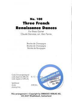 Three French Renaissance Dances 