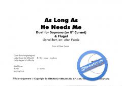As Long As He Needs Me (Lionel Bart) 