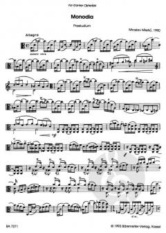 Monodia per Viola sola von Miroslav Miletic im Alle Noten Shop kaufen
