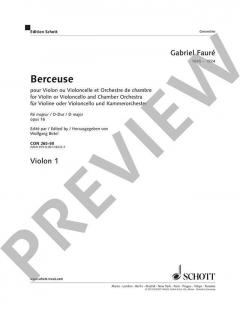 Berceuse D-Dur op. 16 von Gabriel Fauré 