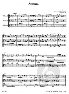 Sonate für 3 Flöten von Johann Joachim Quantz im Alle Noten Shop kaufen