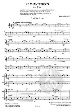 22 Chantetudes For Flute (Pascal Proust) 