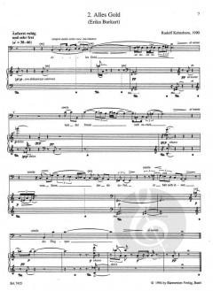 2 Gesänge nach Gedichten von Erika Burkart von Rudolf Kelterborn 