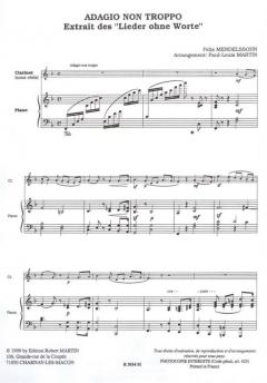 Adagio non troppo (extrait des 'Lieder ohne Worte') von Felix Mendelssohn Bartholdy 
