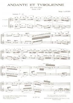 Andante et tyrolienne, 2 Fl von Serge Lancen 