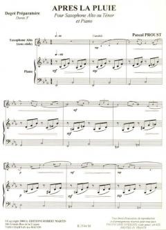 Après la pluie, alto ou ténor von Pascal Proust 