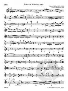 Satz für Bläserquintett (Günter Bialas) 