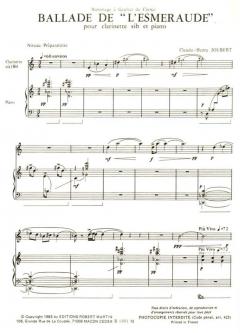 Ballade de l'Esmeraude von Claude-Henry Joubert 