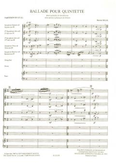 Ballade pour quintette von Martial Solal 