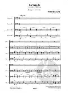 Barcarolle 'Extrait Contes d'Hoffman' pour Quatre Violoncelles von Jacques Offenbach im Alle Noten Shop kaufen