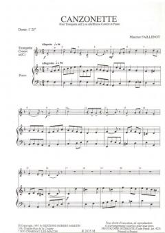Canzonette, sib ou ut von Maurice Faillenot 