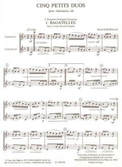 Cinq petits duos von Barthalay 