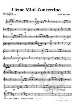 Cinquième mini-concertino, sib ou ut von Julien Porret 