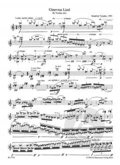 Ginevras Lied für Violine solo von Manfred Trojahn im Alle Noten Shop kaufen