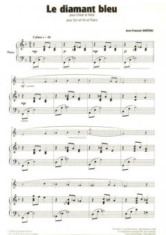 Diamant bleu von Jean-Francois Basteau für Horn und Klavier
