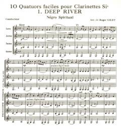 Dix quatuors faciles pour clarinettes sib von Gilet 