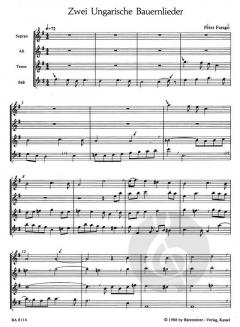 2 ungarische Bauernlieder (Péter Faragó) 