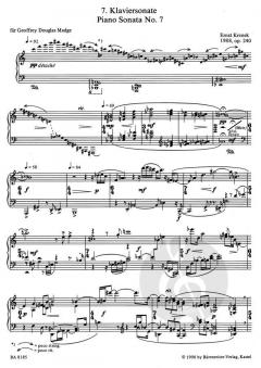 Klaviersonate Nr. 7 op. 240 von Ernst Krenek im Alle Noten Shop kaufen