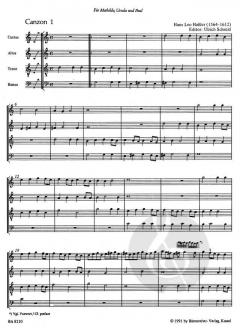 Instrumentalkanzonen zu vier Stimmen (Christian Erbach) 