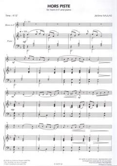 Hors Piste von Jérôme Naulais für Horn und Klavier