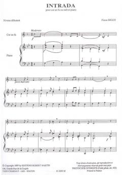 Intrada, fa ou mib von Pierre Bigot für Horn und Klavier