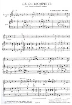 Jeu de trompette, sib ou ut von Claude-Henry Joubert im Alle Noten Shop kaufen