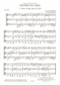 Jouons en trio von Jean-Paul Nicollet 
