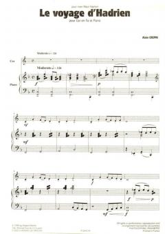 Le voyage d'Hadrien von Alain Crepin für Horn und Klavier