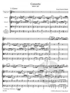Konzert g-Moll HWV 287 von Georg Friedrich Händel für Flöte (Oboe) und Orchester im Alle Noten Shop kaufen (Partitur)